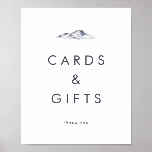 Simple Mountain Cards and Gifts Sign