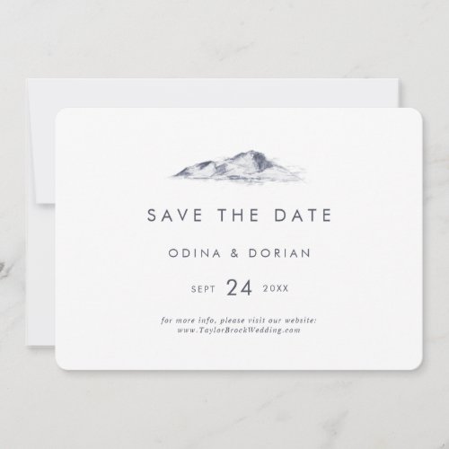 Simple Mountain Horizontal Save The Date
