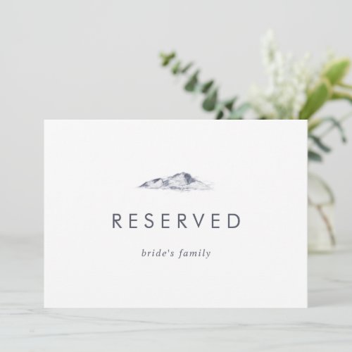 Simple Mountain Reserved Sign