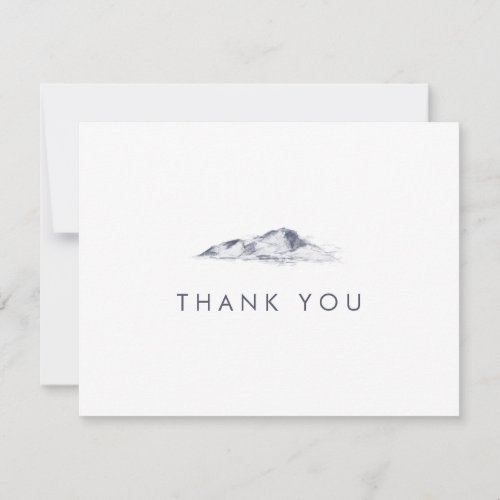 Simple Mountain Thank You Card