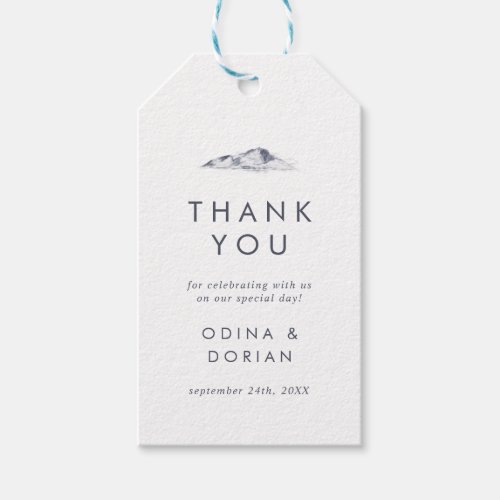 Simple Mountain Thank You Favor Gift Tags