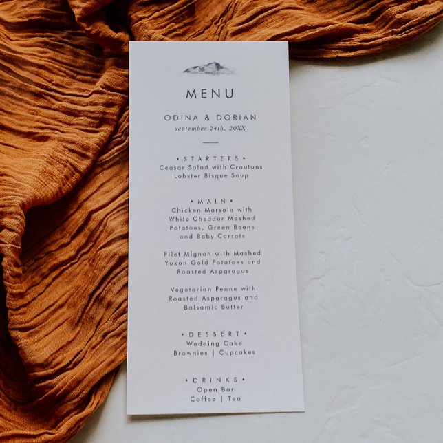 Simple Mountain Wedding Dinner Menu (Creator Uploaded)