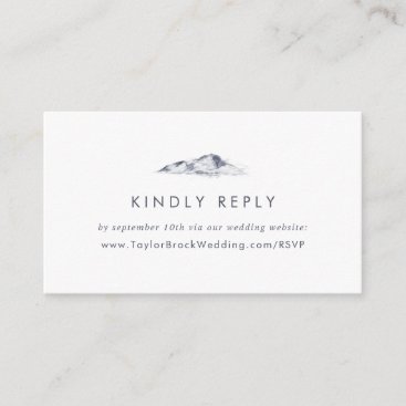 Simple Mountain Wedding Website RSVP Enclosure Card