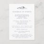 Simple Mountain Wedding Weekend Schedule of Events Enclosure Card