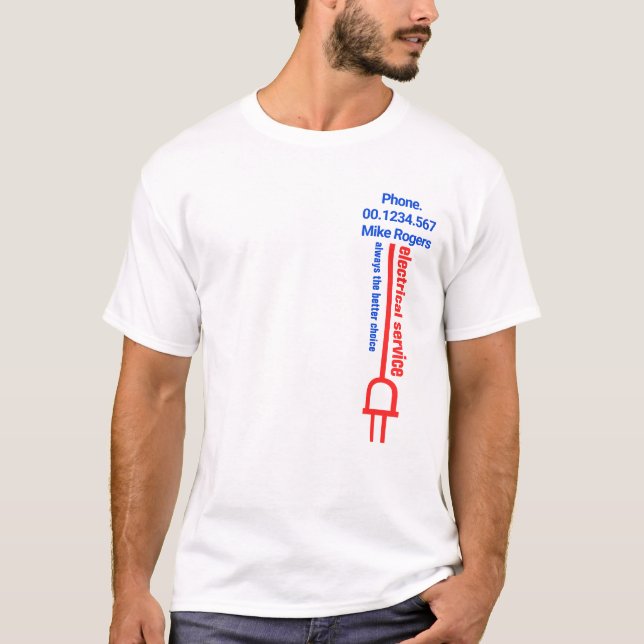 Simple Moveable Electrical Power Plug T-Shirt (Front)
