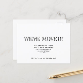 Simple Moving Announcement Postcard