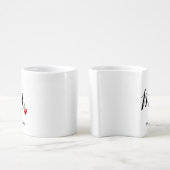 Simple Mr. & Mrs. Love Mugs with Heart (Side)