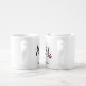 Simple Mr. & Mrs. Love Mugs with Heart (Handle)
