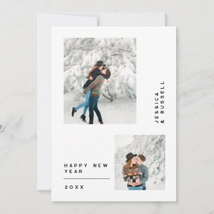 simple multi photo happy new year holiday card