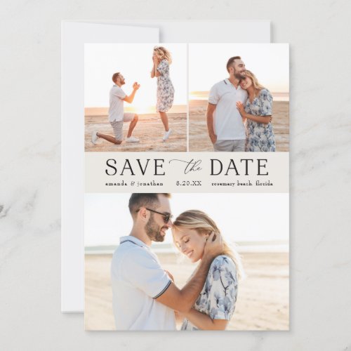 Simple Multi_Photo Save the Date Invitation