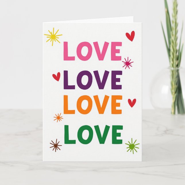 Simple Multiple Love Card (Front)