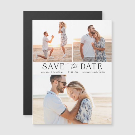 Simple Multiple Photo Save the Date (Front/Back)