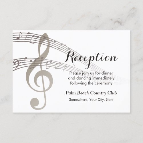Simple Music Notes Musical Wedding Reception