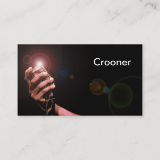 Simple Musician Business Card: Crooner Card