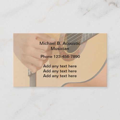 Simple Musician Music Design Business Card