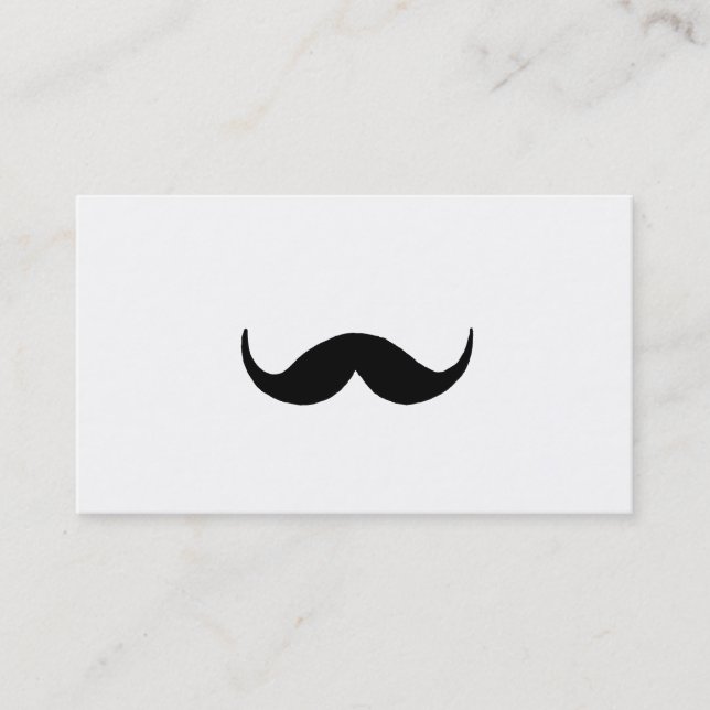 Simple mustache business card (Front)