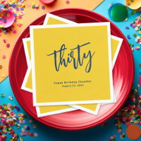Simple Mustard Yellow 30th Birthday Party