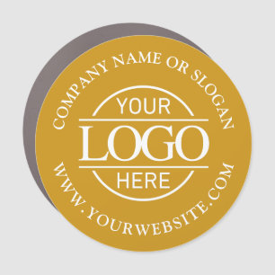 Simple Mustard Yellow Business Logo Promotional Car Magnet
