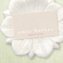 Simple Muted Pink Textured Leather Look Feminine Business Card