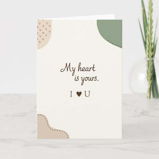Simple My Heart Is Yours Card (Front)