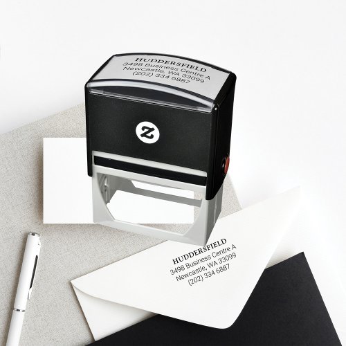 Simple Name Address Business Information Self_inking Stamp