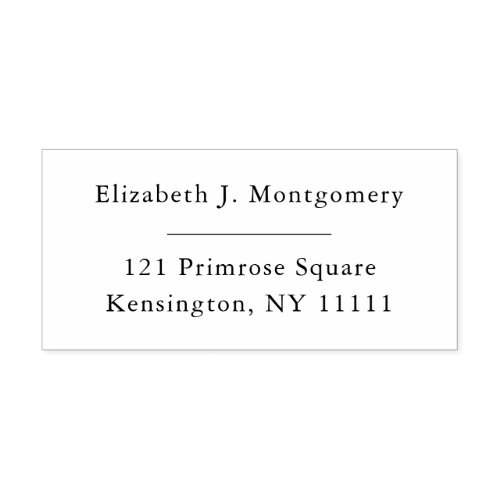 Simple Name Address Rubber Stamp