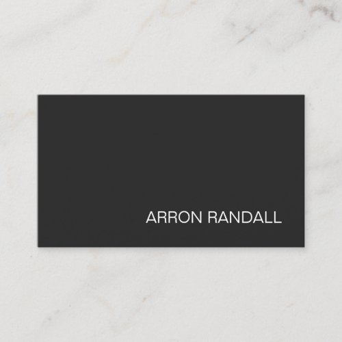 Simple Name Black Modern Professional Networking Business Card