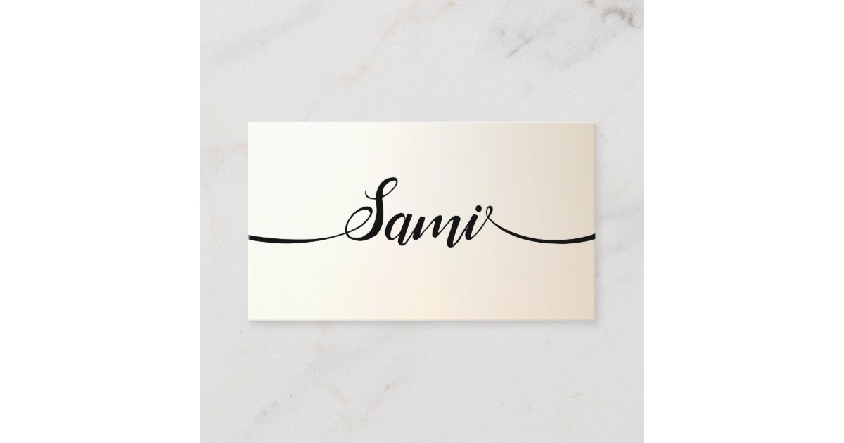 Simple Name Calligraphy Font Networking card Zazzle