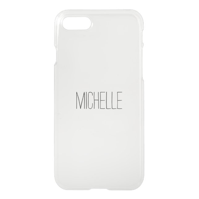 Simple Name Clear Case (Back)