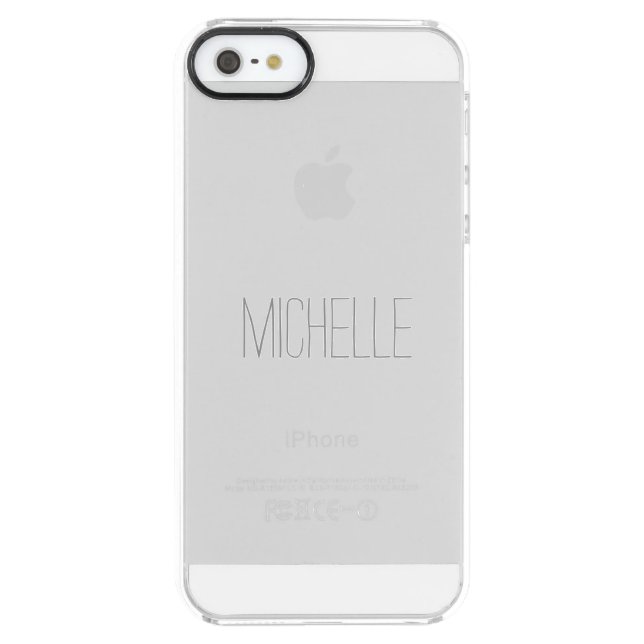Simple Name Clear Case (Back)