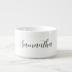 Simple Name Elegant Script Bowl