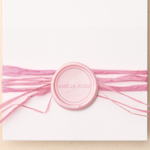 Simple Name in Circular Borders Wax Seal Sticker