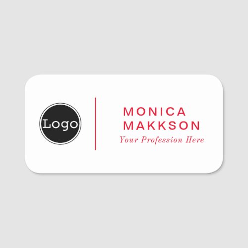 Simple Name Logo  And Title Name Tag