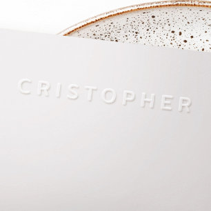 Simple name modern minimal embosser