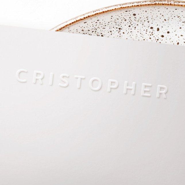 Simple name modern minimal embosser (Simple name or custom text modern minimal embosser)