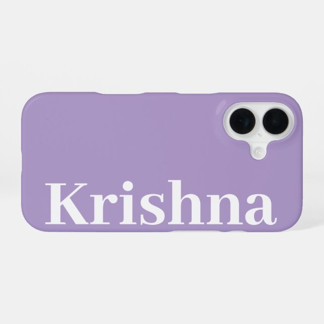 Simple Name Modern Minimal Monogram Olive Colour iPhone Case (Back Horizontal)