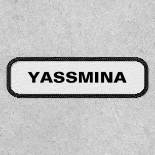 Simple Name Monogram Text   Custom Tag Patch