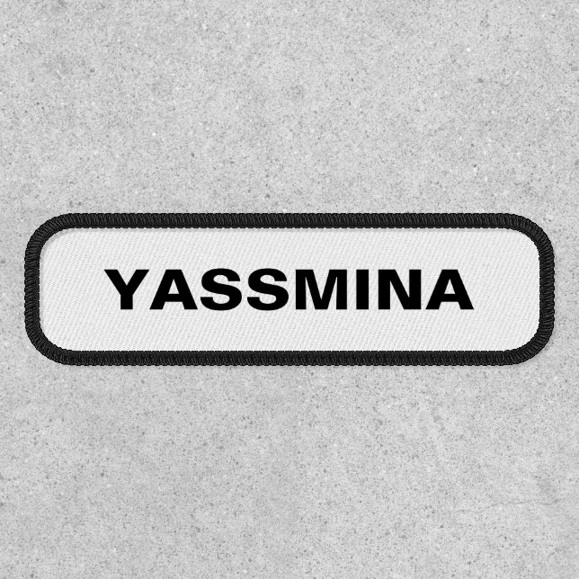 Simple Name Monogram Text | Custom Tag Patch (Front)