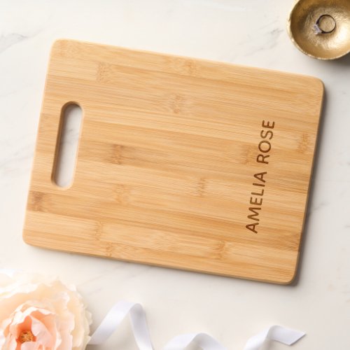 Simple Name on Short Side Cutting Board