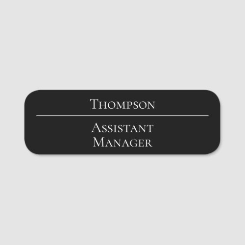 Simple Name Position Business Name Tag