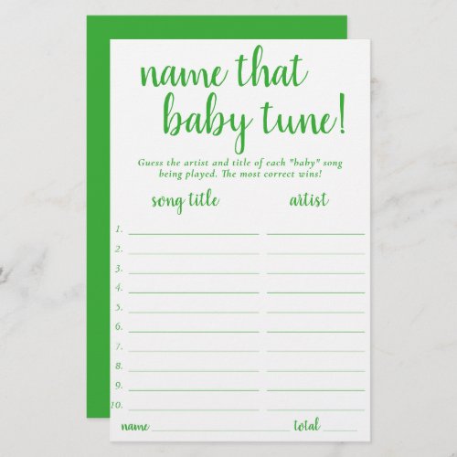 Simple Name That Baby Tune  Neo_Mint Game Card