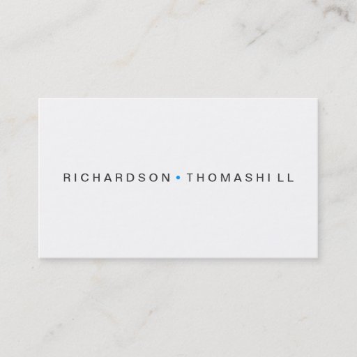 Customizable SIMPLE NAME with BLUE DOT Business Card