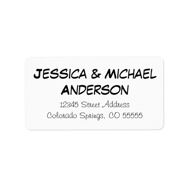 Simple Names - Address Labels (Front)