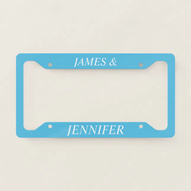 Simple Names License Plate Frame | Zazzle