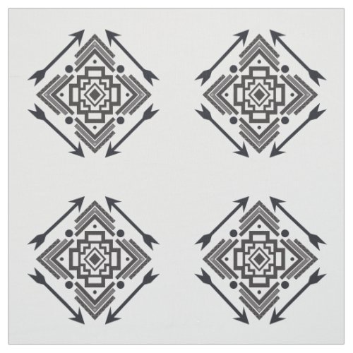 Simple Native American Arrows Geometric Pattern Fabric