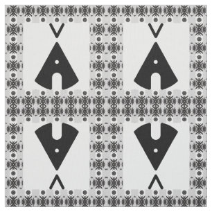 Simple Native American Tipi Black Fabric