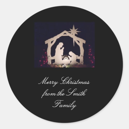 Simple Nativity Christmas sticker