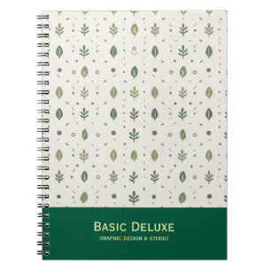 Simple Natural Foliage Design Aesthetic Notebook