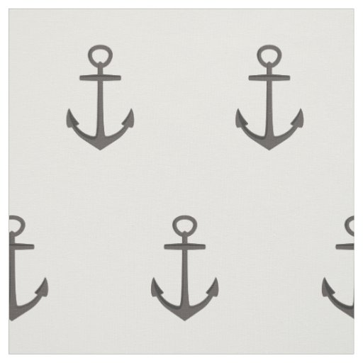 Simple Nautical Anchor Pattern Fabric