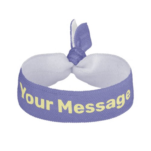 Simple Navy Blue and Yellow Your Message Template Elastic Hair Tie